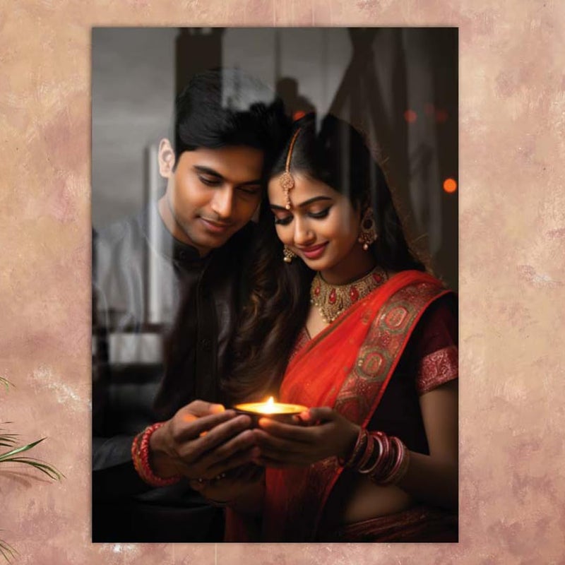 Giftanna Giftanna Customized Acrylic Photo Frame Personalized Clear Wall Mount Frameless Picture Frame 3mm5mm Ideal for Birthday Anniversary Special Moments Wall Decor Gifts Size 12x8 - Image 1