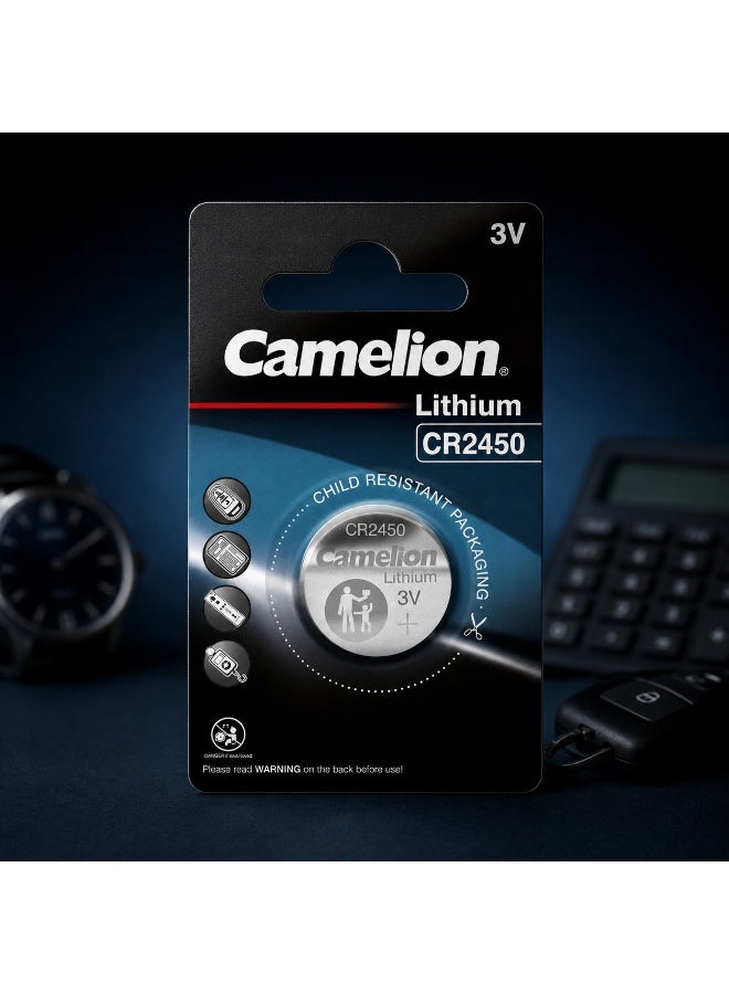 Camelion CR2450 3V Lithium Coin Cell Battery for Medical Devices, Electronics & Key Fobs - Image 5