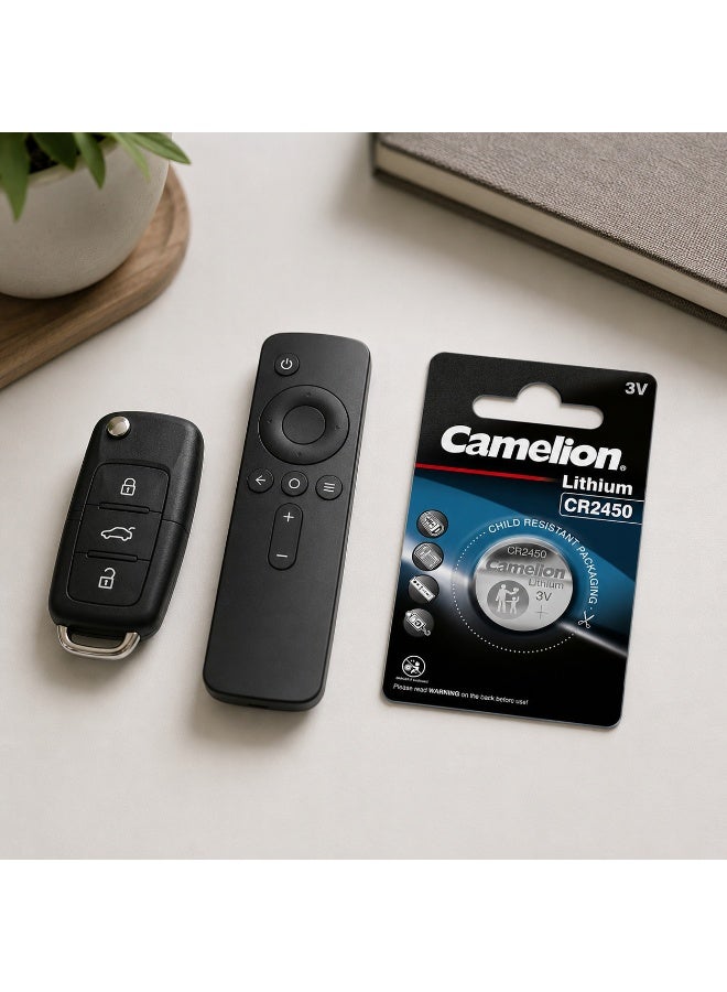 Camelion CR2450 3V Lithium Coin Cell Battery for Medical Devices, Electronics & Key Fobs - Image 4