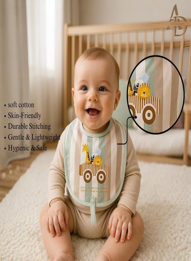 Adhigams Pure Cotton, Ultra Soft & Skin-Friendly, Comfortable & Lightweight, Adjustable Button | Perfect for Newborn Baby,Kids | Pack of 2 | 0-12Months - Image 5