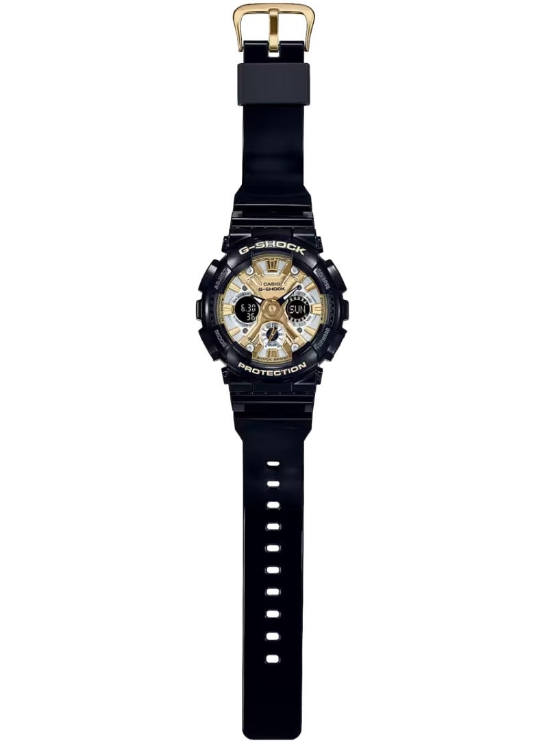 Casio G-Shock Watch - GMA-S120GB-1ADR Black/Gold Dial - Image 2