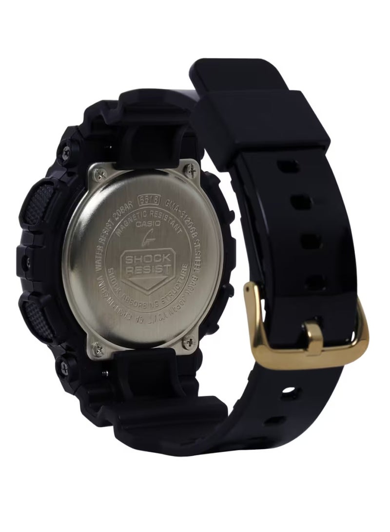 Casio G-Shock Watch - GMA-S120GB-1ADR Black/Gold Dial - Image 3