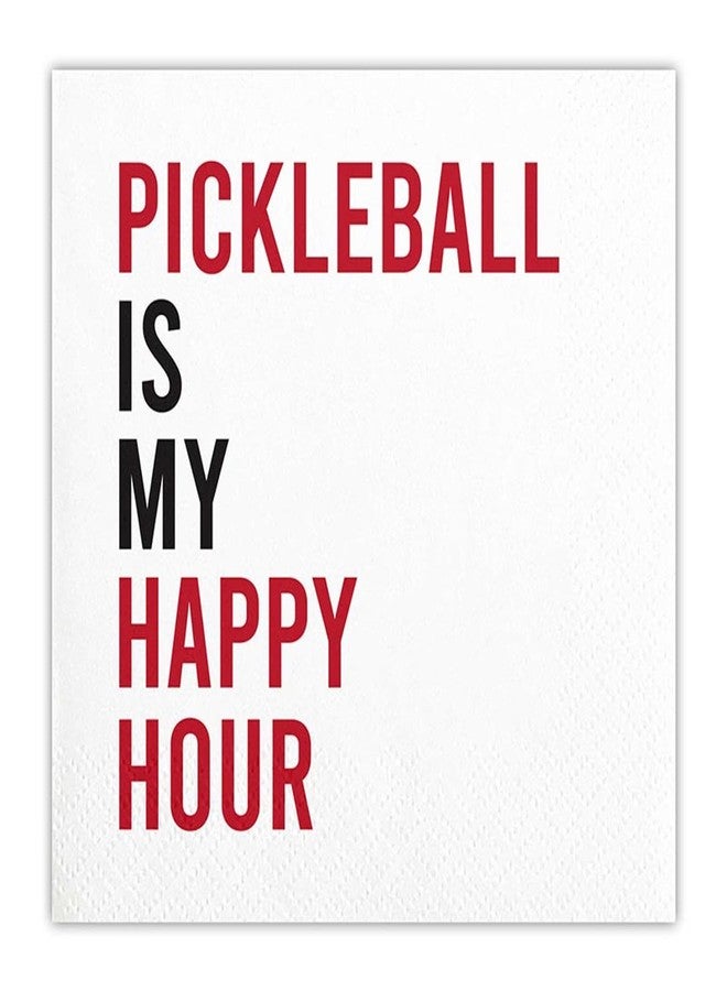 Santa Barbara Design Studio Party Cocktail Napkins Disposable Paper Napkin Pack, 20-Count, Pickleball Is My Happy Hour - Image 1