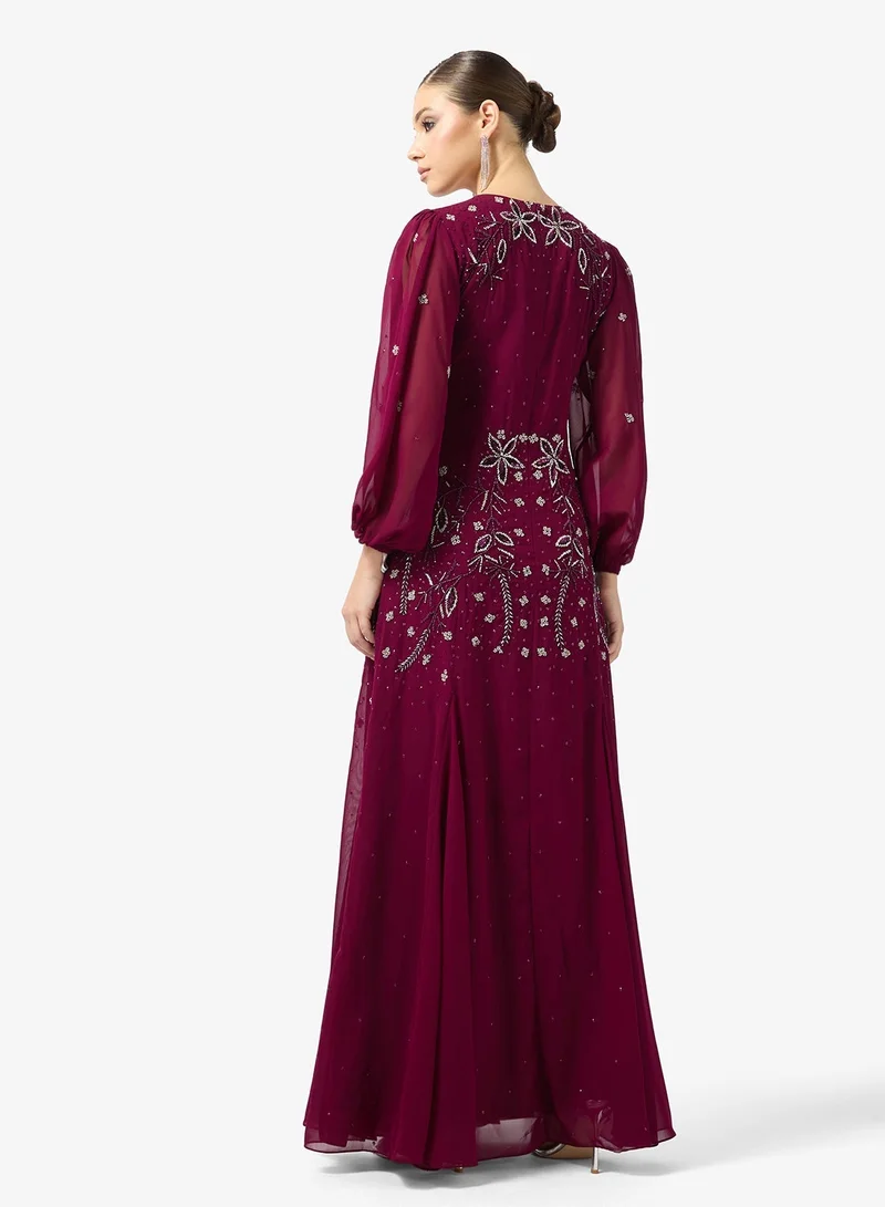 Frock and Frill Balloon sleeve maxi dress