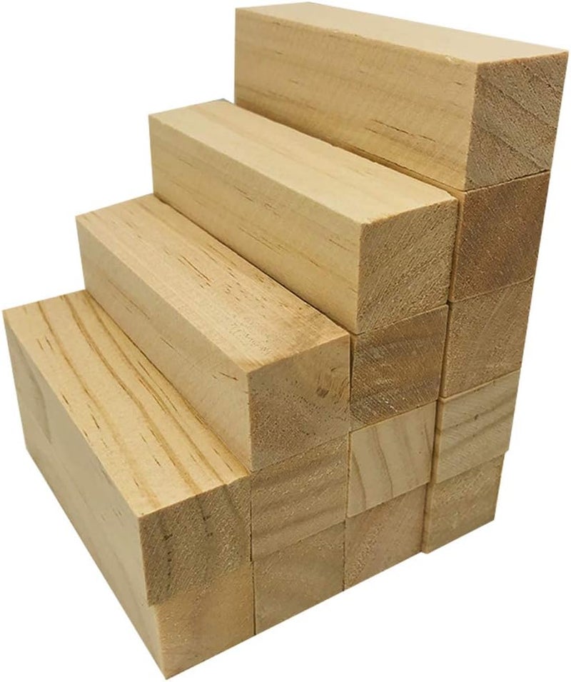 Fycooler Basswood Whittlers Carving Blocks,Wood Carving/Whittling Kit,Unfinished Wood Blocks for Wood Carving, DIY Carving Wood for Wood Carving Hobby Whittler Art Sculpturing Craft 14Pcs 10x2.5x2.5cm - Image 5