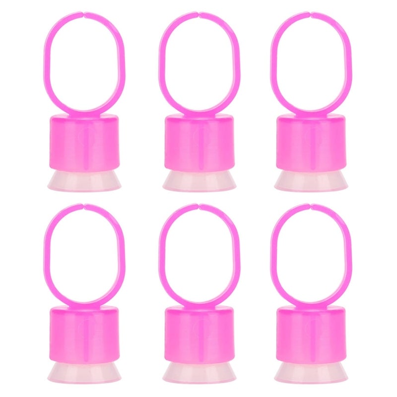 Mona 50Pcs/set Disposable Tattoo Ink Ring Cups With Sponge Pigment Holder Permanent Makeup Red - Image 2