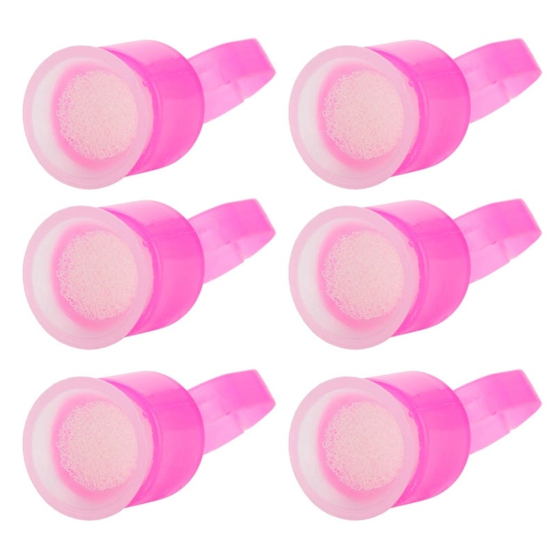 Mona 50Pcs/set Disposable Tattoo Ink Ring Cups With Sponge Pigment Holder Permanent Makeup Red - Image 4