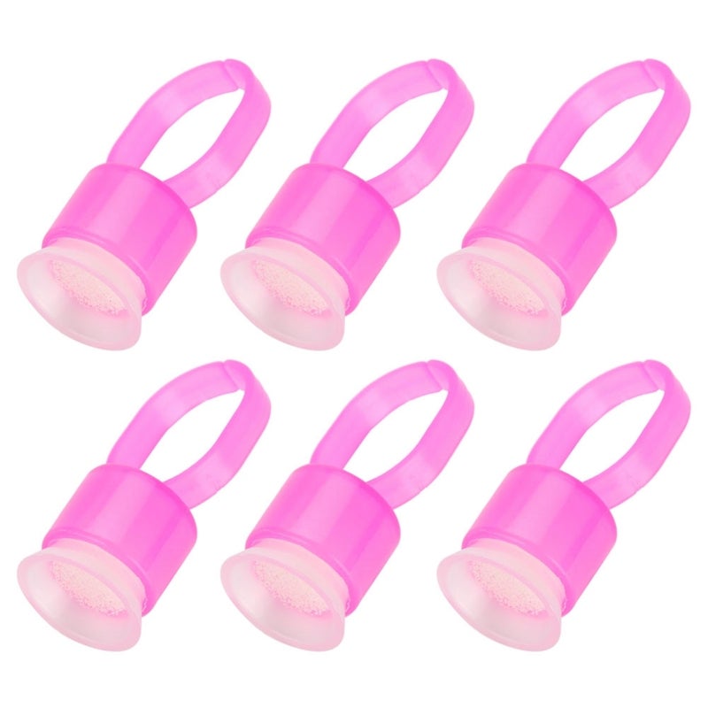 Mona 50Pcs/set Disposable Tattoo Ink Ring Cups With Sponge Pigment Holder Permanent Makeup Red - Image 5