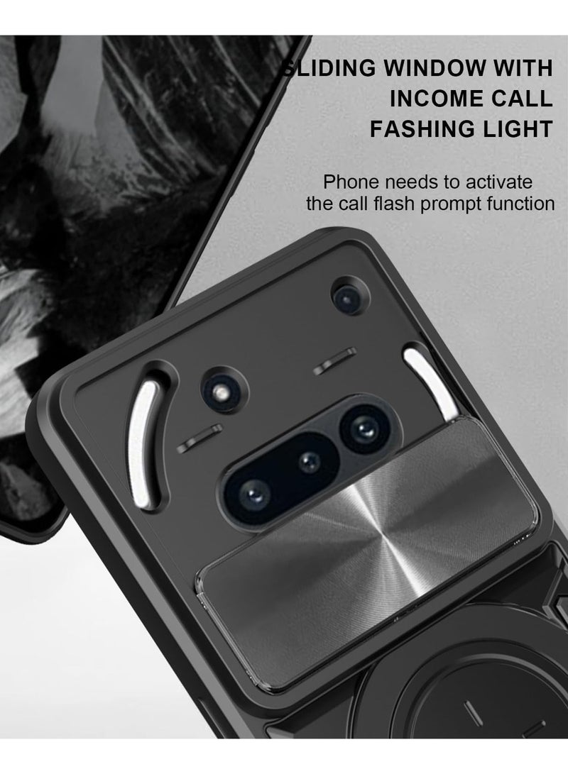 Compatible with Nothing Phone 3A Case.with Slide Camera Lens Cover Compatible with Nothing Phone 3A Case （Black）  - Image 4