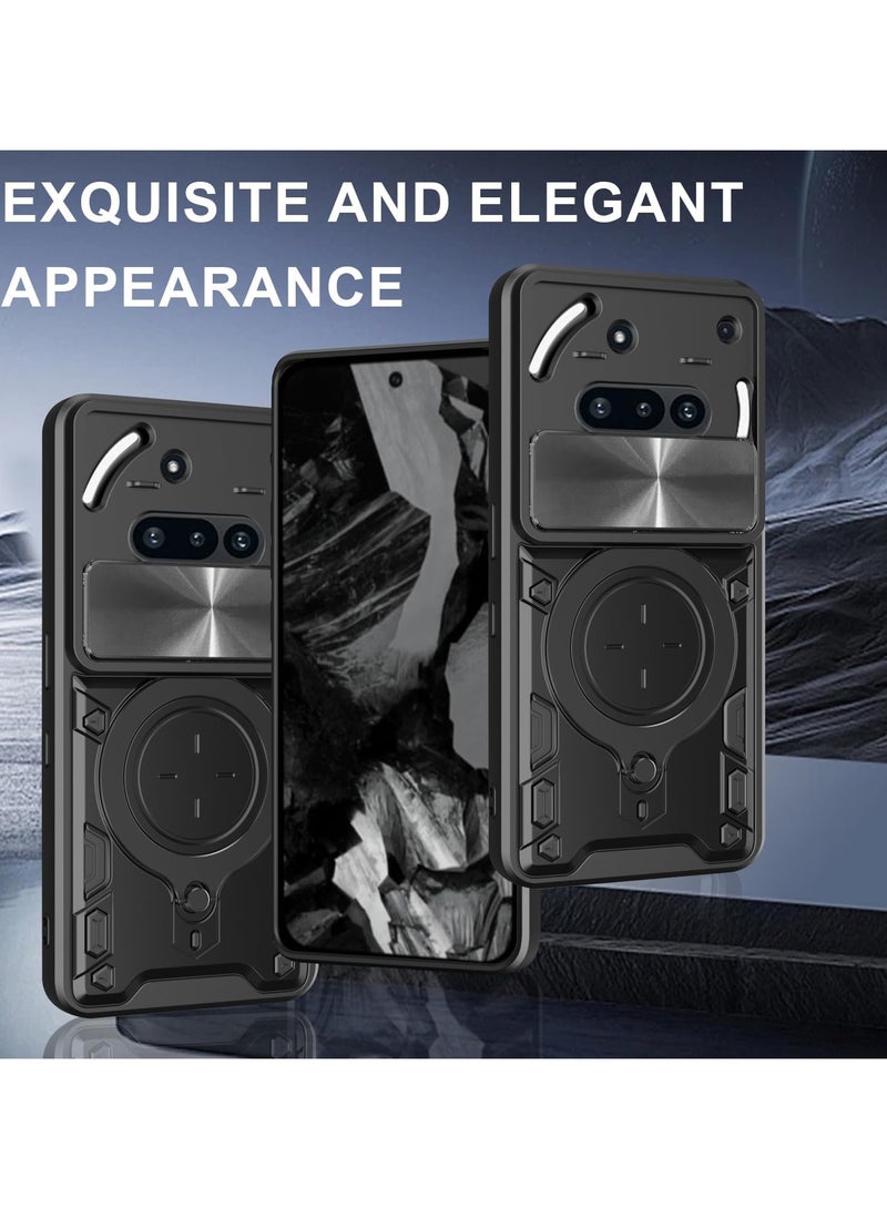 Compatible with Nothing Phone 3A Case.with Slide Camera Lens Cover Compatible with Nothing Phone 3A Case （Black）  - Image 2