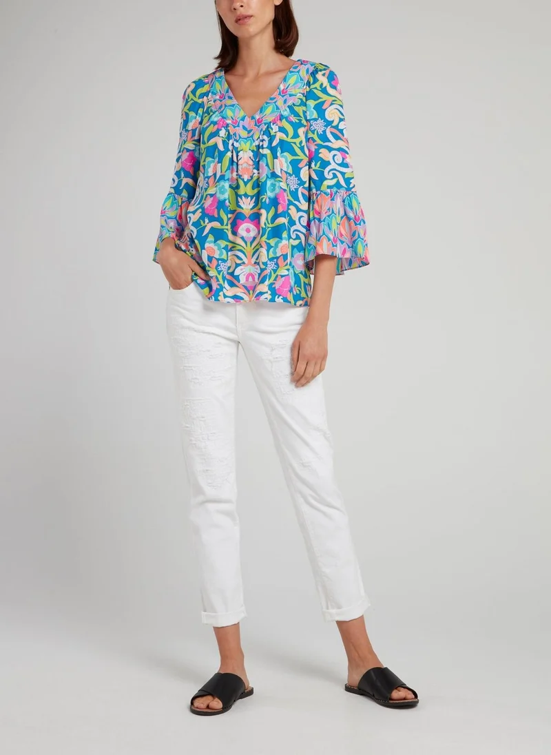 Alice and trixie Floral Print Flared Sleeve Top