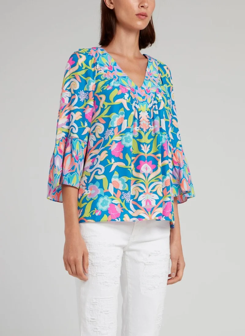 Alice and trixie Floral Print Flared Sleeve Top