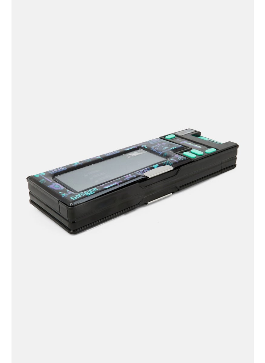 Smiggle - Graphic Print Pencil Case, Black/Blue - Image 1