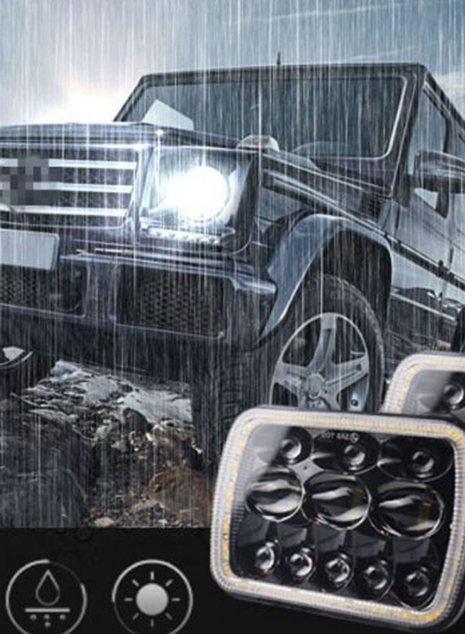 Loquat LED Headlight Set With Wire For Jeep Wrangler - Image 2