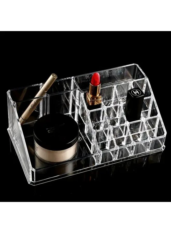 Clear Plastic Acrylic Makeup Organizer For Lipstick Eyebrow Pencils Jewelry Storage Box - Image 2