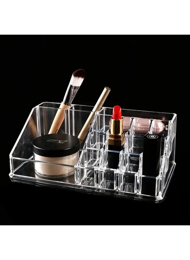 Clear Plastic Acrylic Makeup Organizer For Lipstick Eyebrow Pencils Jewelry Storage Box - Image 1