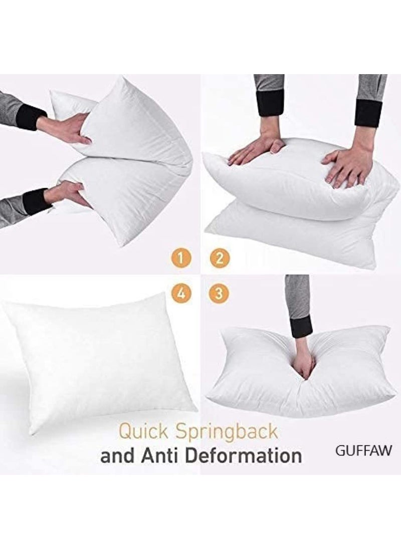 GUFFAW GUFFAW Microfiber Pillow Filler for Bed and Sofa 17x25 inches White Pack of 3 Combo  - Image 4