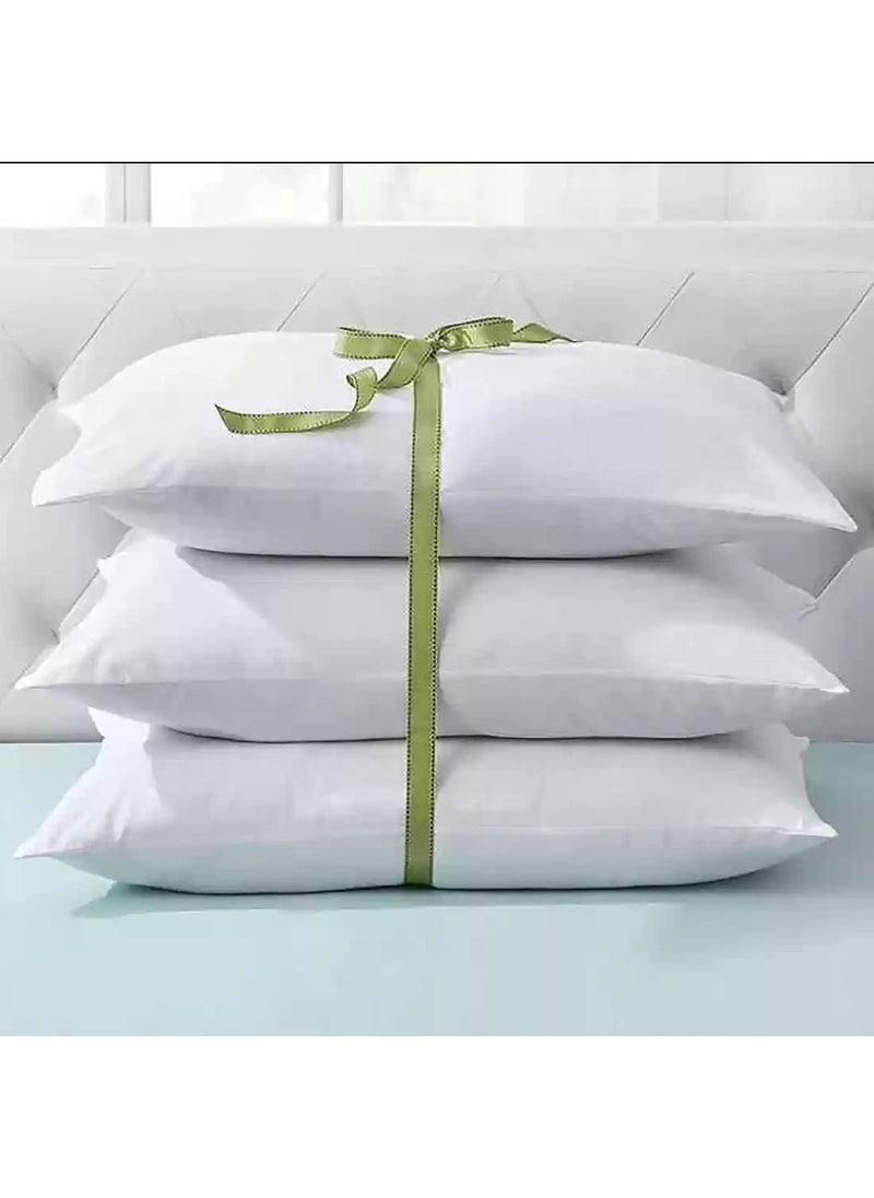 GUFFAW GUFFAW Microfiber Pillow Filler for Bed and Sofa 17x25 inches White Pack of 3 Combo  - Image 1