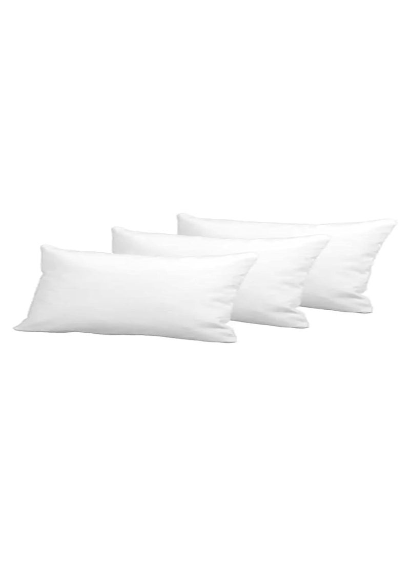 GUFFAW GUFFAW Microfiber Pillow Filler for Bed and Sofa 17x25 inches White Pack of 3 Combo  - Image 3