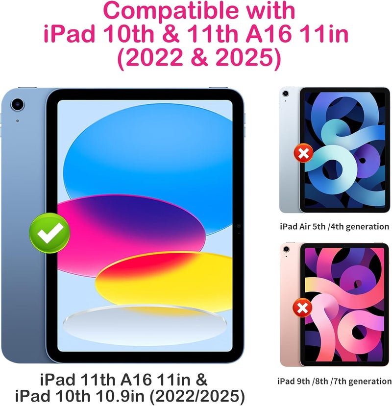 واقي شاشة خصوصية لجهاز iPad الجيل العاشر 10.9 بوصة (2022) A2696/A2757/A2777 زجاج مقسى مضاد للتجسس ومضاد للضوء الأزرق [متوافق مع Face ID وقلم Apple] فائق الحساسية متوافق مع الحافظة - Image 2