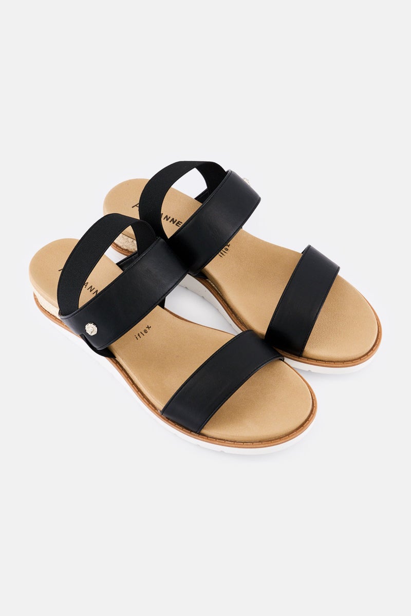 ANNE KLEIN Women Medium Akleto Slingback Sandals, Black - Image 2