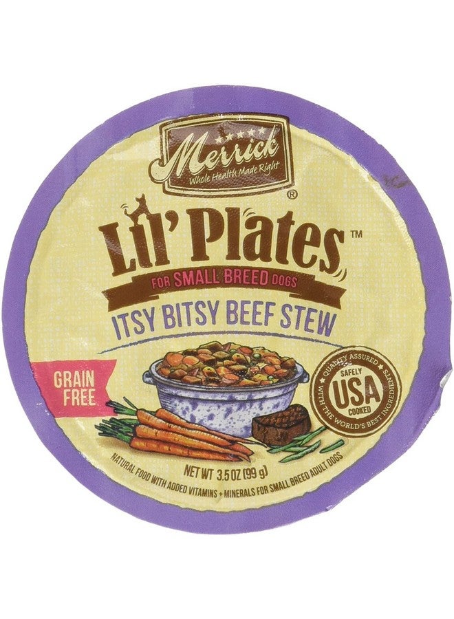 ميريك أطباق ليلز من ميريك، طعام رطب خالٍ من الحبوب، 3.5 أونصة، للكلاب من السلالات الصغيرة، 12 علبة - حساء لحم بقري إتسي بيتسي - Image 2