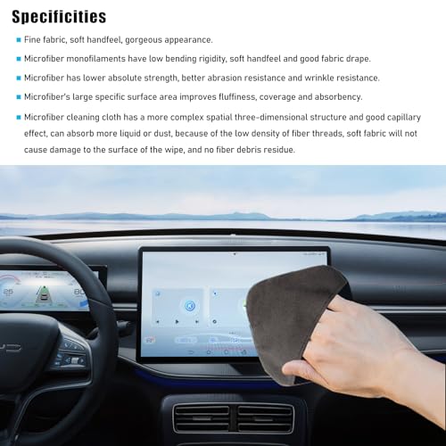 Ohleats Car Screen Cleaner, Microfiber Auto Screen Cleaning Pad, Foldable Touch Screen Cleaner Cloth for Vehicle Dashboard LCD Display, Interior Car Accessories - Image 3