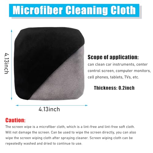 Ohleats Car Screen Cleaner, Microfiber Auto Screen Cleaning Pad, Foldable Touch Screen Cleaner Cloth for Vehicle Dashboard LCD Display, Interior Car Accessories - Image 2