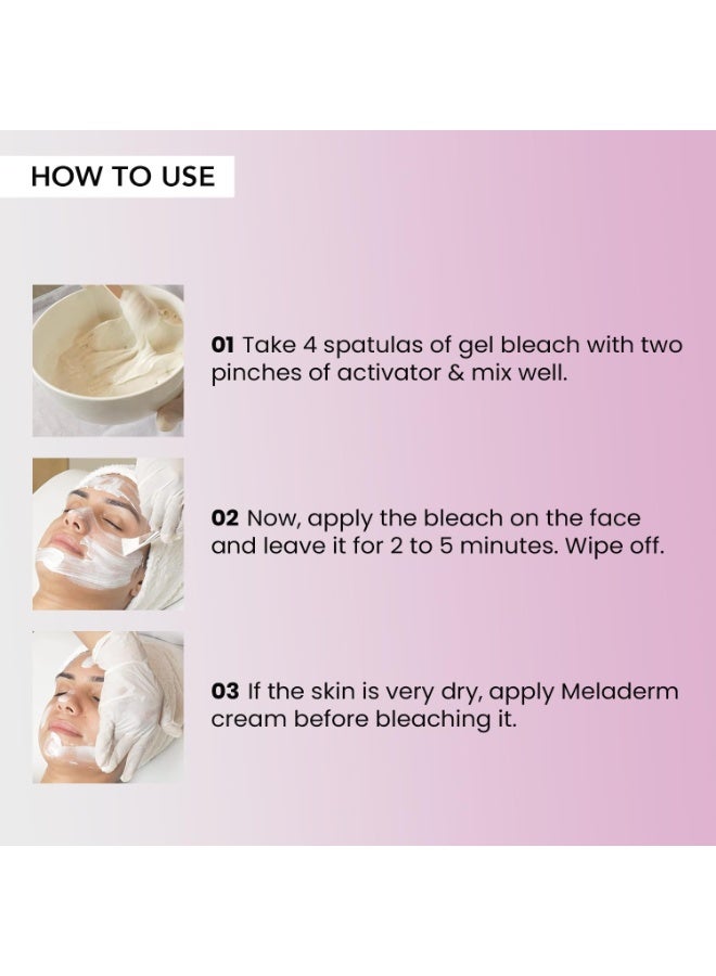 O3+ Meladerm Vitamin C Gel Bleach 96g for Skin Brightening Dull Skin | TAN Removal for Face, Suitable for Men & Women - Image 3
