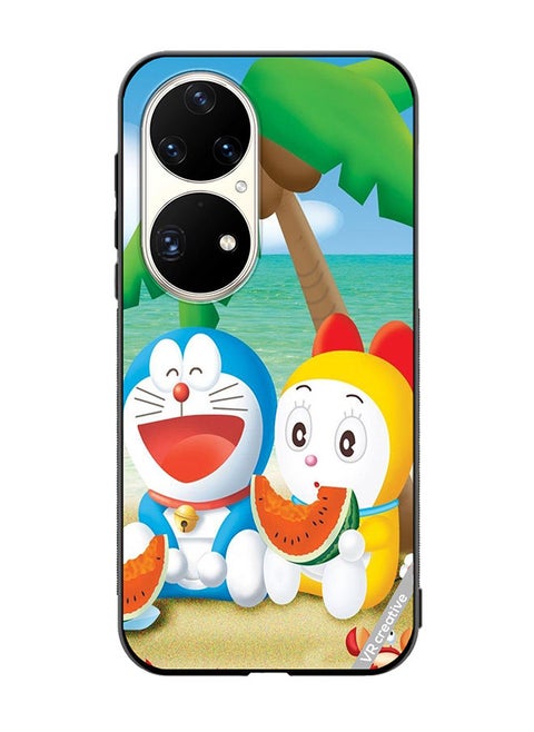 Protective Case Cover For Huawei P50 Pro Doremon And Doremi Design Multicolour