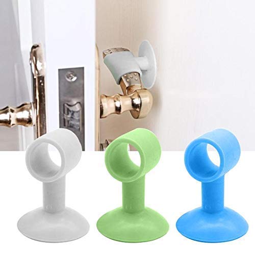 JAYNA Mini AntiCollision Silicone Door Stopper Door Handle Crash Pad Bumper Guard Rubber Stopper Wall Mute Crash Pad Silencer Pack 4 45 x 33 x 2 cm Multicolour - Image 1