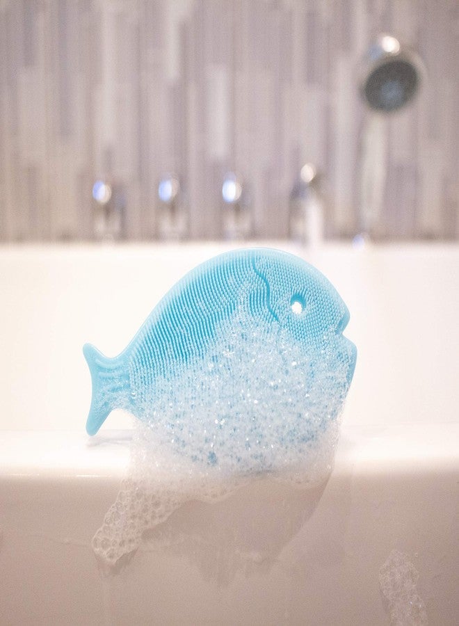 Innobaby Bathin Smart Silicone Cradle Cap Brush for Baby, Essential for Dry Skin & Eczema, Gentle Scrubber & Exfoliator with Suction Handle, Quick Dry Food Grade Silicone, Blue (2 Pack) - Image 3