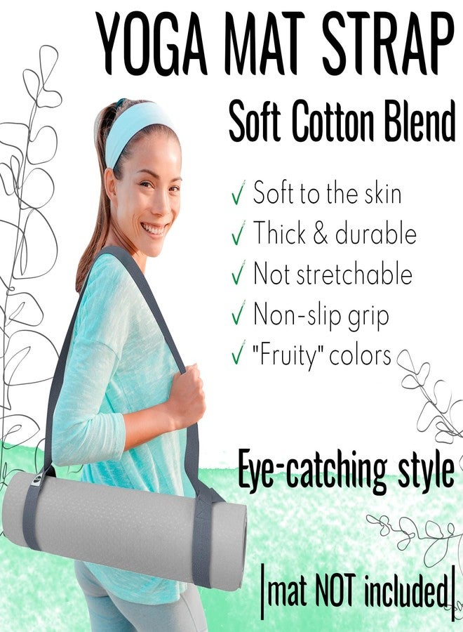 TECEUM Premium Yoga Mat Strap - Extra Soft & Thick Cotton - Skin-Friendly & Non-Slip - Adjustable Mat Holder Sling Carrier for All Mats [Mat Not Included] - Image 2