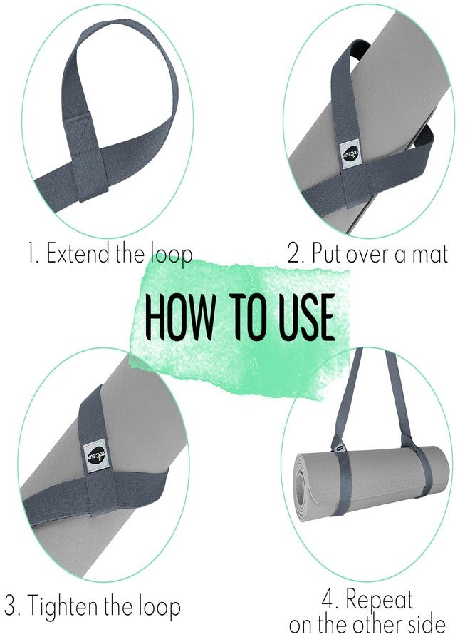 TECEUM Premium Yoga Mat Strap - Extra Soft & Thick Cotton - Skin-Friendly & Non-Slip - Adjustable Mat Holder Sling Carrier for All Mats [Mat Not Included] - Image 5