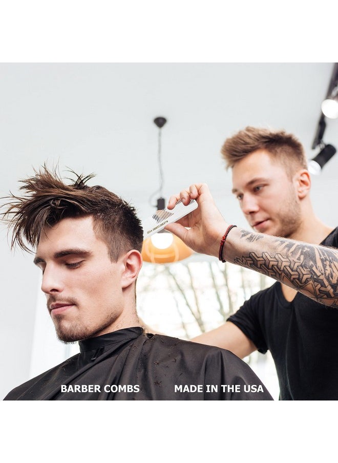 Allegro Combs 420 Hair Combs Barber Mens Women Comb Set Hair Cutting Pocket Comb For Hair Stylist Styling Hair Twisting White Combs 12 Pk.  - Image 4