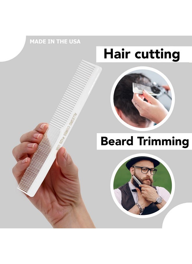 Allegro Combs 420 Hair Combs Barber Mens Women Comb Set Hair Cutting Pocket Comb For Hair Stylist Styling Hair Twisting White Combs 12 Pk.  - Image 5