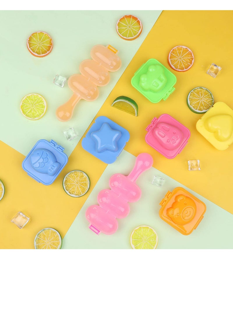 SOLARAE Rice Ball Molds, Egg Sushi Rice Mold Non-Stick Rice Ball Maker Shake, Rice Ball Maker Mold Include 2 PCS Rice Ball Mold Shaker and 6 PCS Animals Boiled Egg Rice Sushi Molds For Beginners Kids - Image 5
