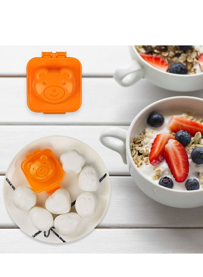 SOLARAE Rice Ball Molds, Egg Sushi Rice Mold Non-Stick Rice Ball Maker Shake, Rice Ball Maker Mold Include 2 PCS Rice Ball Mold Shaker and 6 PCS Animals Boiled Egg Rice Sushi Molds For Beginners Kids - Image 2