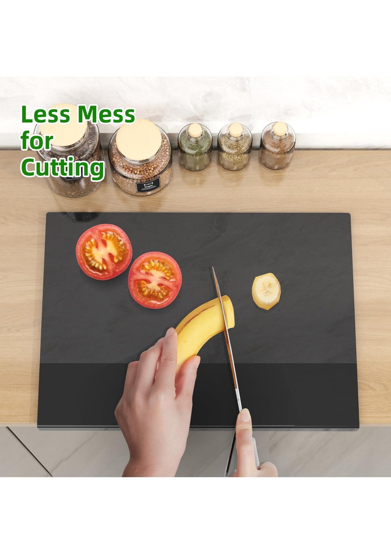 XiuWoo Acrylic Cutting Board with Counter Lip, BPA-Free & Food-Safe Kitchen Tool, Perfect for Protecting Countertops, Versatile & Easy to Clean, Ideal for Home & Professional Use, black - Image 4