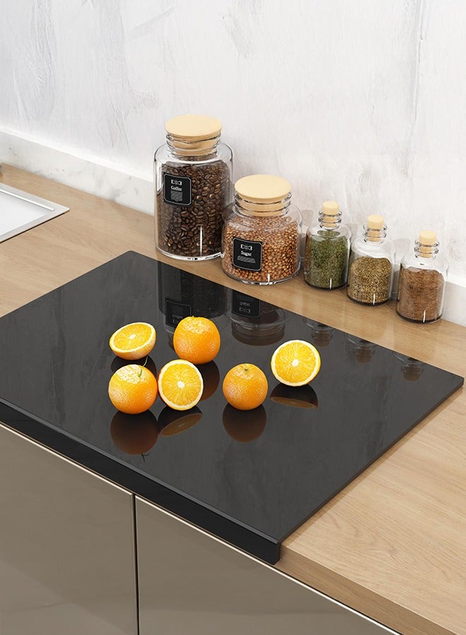 XiuWoo Acrylic Cutting Board with Counter Lip, BPA-Free & Food-Safe Kitchen Tool, Perfect for Protecting Countertops, Versatile & Easy to Clean, Ideal for Home & Professional Use, black - Image 1