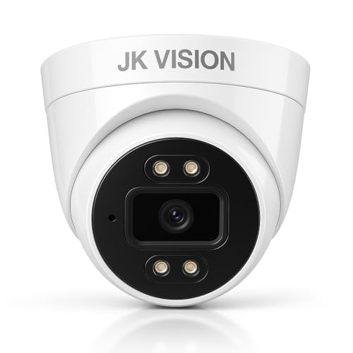 JK Vision 5mp IP Dome Camera Full colorvu CCTV Camera,Starlight Night Vision, Inbuilt Audio Indoor Outdoor CCTV Camera for Home Shop & Office (White). - Image 3