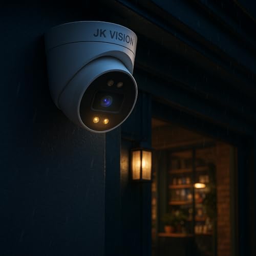 JK Vision 5mp IP Dome Camera Full colorvu CCTV Camera,Starlight Night Vision, Inbuilt Audio Indoor Outdoor CCTV Camera for Home Shop & Office (White). - Image 5