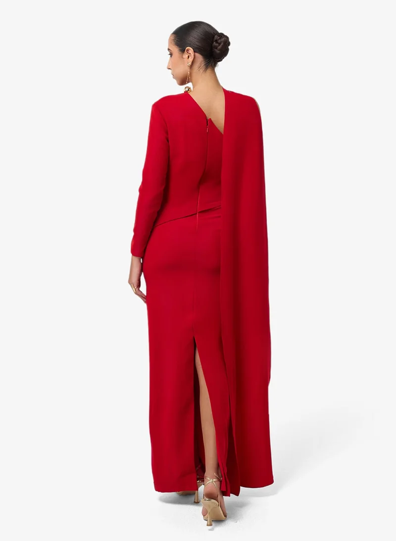 Threadz By Ajooni  One Shoulder Maxi Dress for Women | Best Price UAE