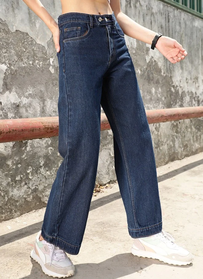 STREET 9 Wide Leg High-Rise Denim Jeans for Women