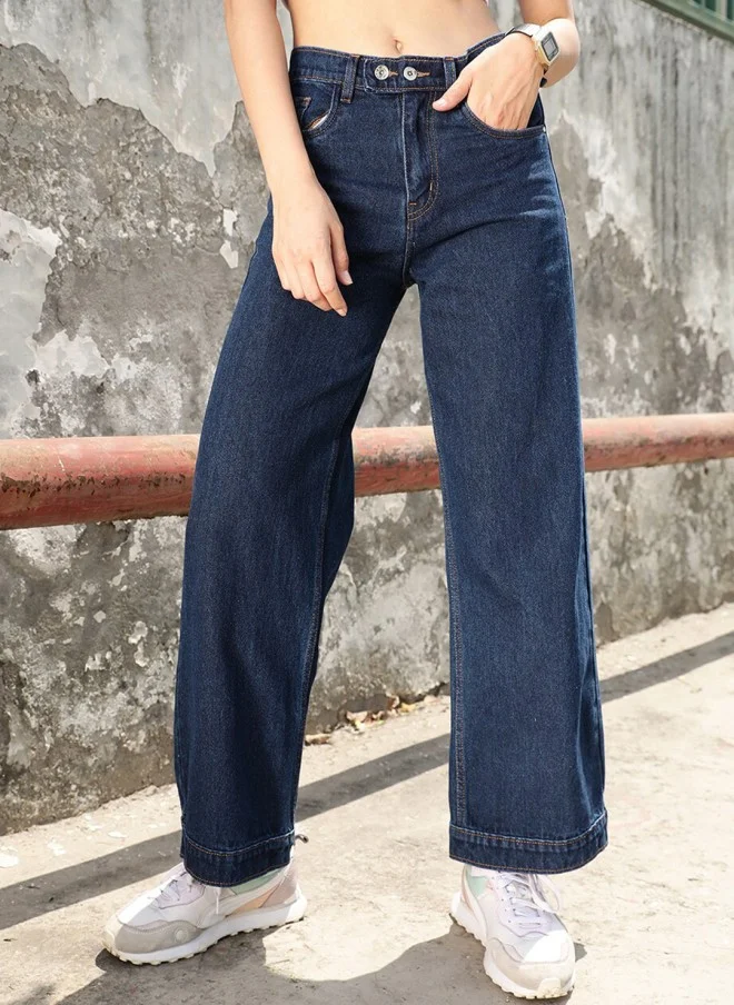 STREET 9 Wide Leg High-Rise Denim Jeans for Women