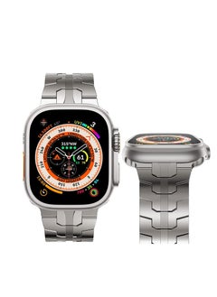 Watch Titanium Folding Buckle Band for Apple Watch Ultra and Ultra 2 for Men and Women 49mm Series 9/8 - Star light, Size 49mm  - Image 1
