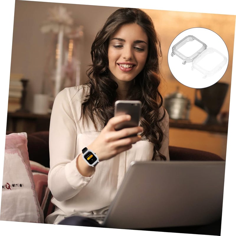 2pcs Stylish TPU Protective Case for and Watch Frame Covers Scratch-Resistant Bumper Easy to Install Full Coverage - Image 3