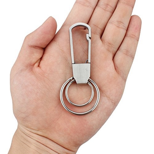 Wisdompro 2 Pcs Stainless Steel Key Chain, Heavy Duty Keychain Clip with Belt Hook - Image 5