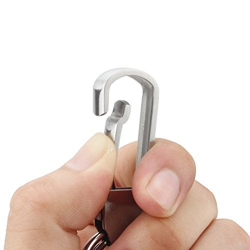 Wisdompro 2 Pcs Stainless Steel Key Chain, Heavy Duty Keychain Clip with Belt Hook - Image 3