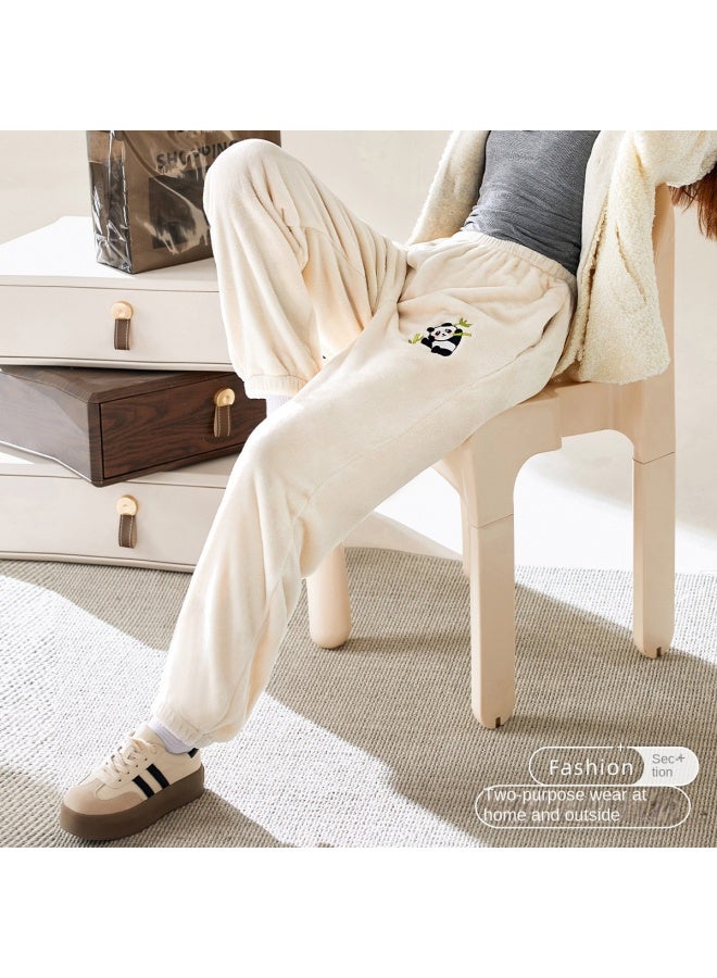 Top melon Lounge Fleece Pajama Pants】winter Women's Thickened Warm Long Pants, Wearable As Home Loungewear - Image 4